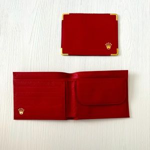 Vintage red Rolex wallet